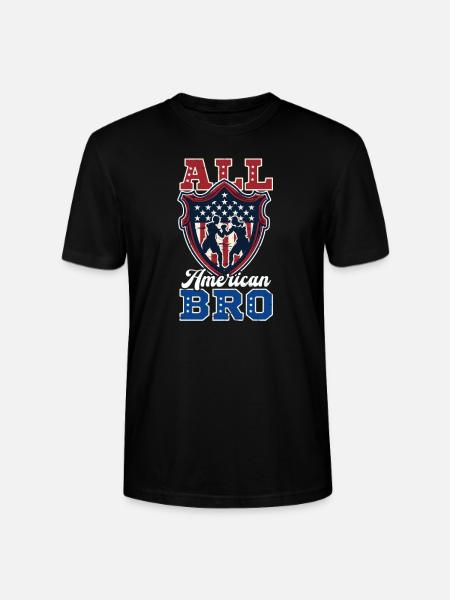 Boxing All American Bro - Stanley/Stella CRAFTER Unisex Organic T-Shirt - black