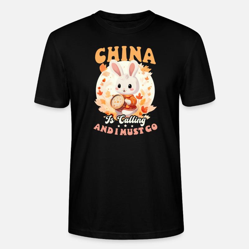 Chinesisch China ruft - Stanley/Stella Unisex Bio-T-Shirt CRAFTER - Schwarz