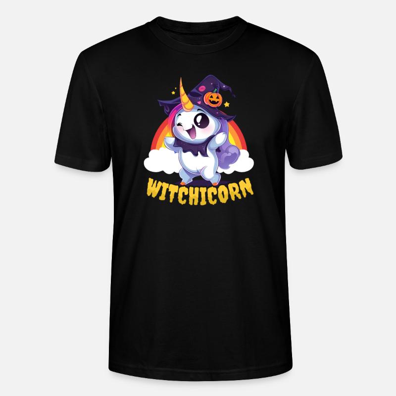 Halloween Einhorn Hexenbock - Stanley/Stella Unisex Bio-T-Shirt CRAFTER - Schwarz