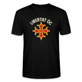 Croix Occitane Minimal - T-shirt bio CRAFTER Stanley Stella Unisexe - noir - Devant - Alina (178cm) & Michal (187cm)