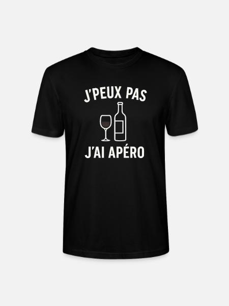 j’peux pas j’ai apéro - T-shirt bio CRAFTER Stanley Stella Unisexe - noir