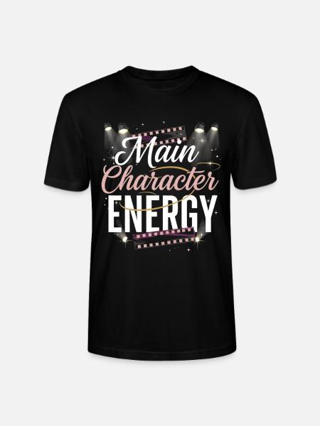 Main character energy - Stanley/Stella Unisex Bio-T-Shirt CRAFTER - Schwarz