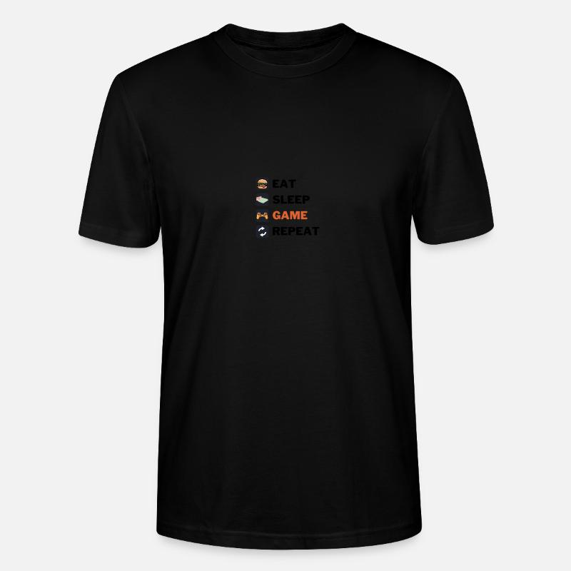 Game repeat - Stanley/Stella Unisex Bio-T-Shirt CRAFTER - Schwarz
