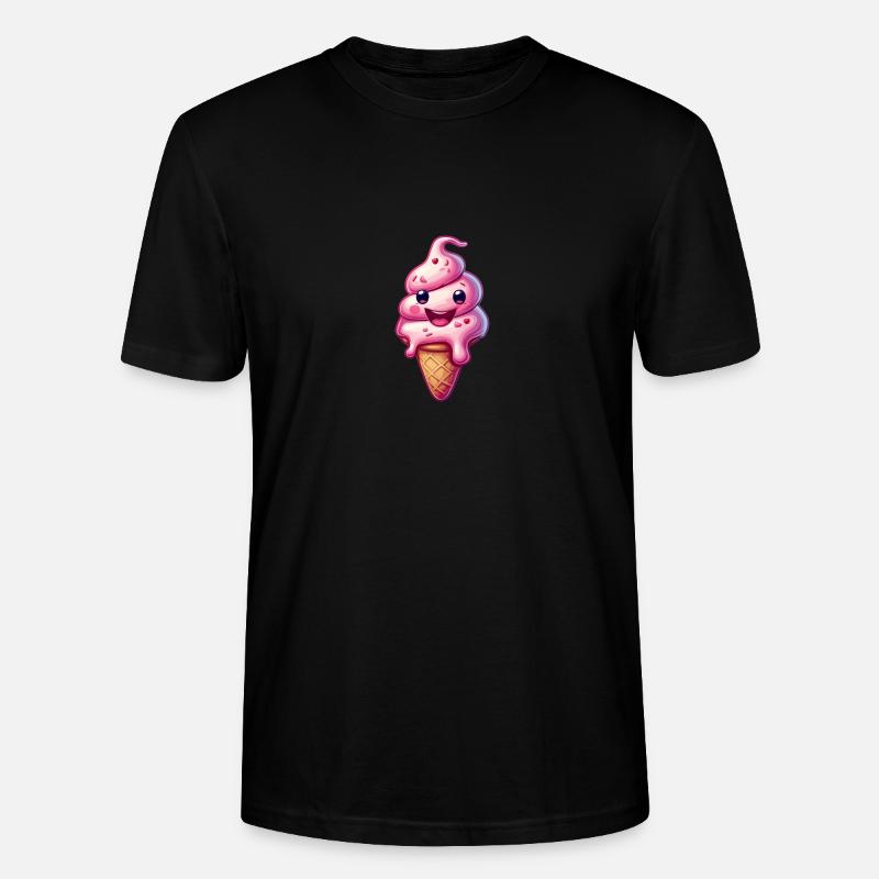 Lächelnde Eiskreation - Stanley/Stella Unisex Bio-T-Shirt CRAFTER - Schwarz