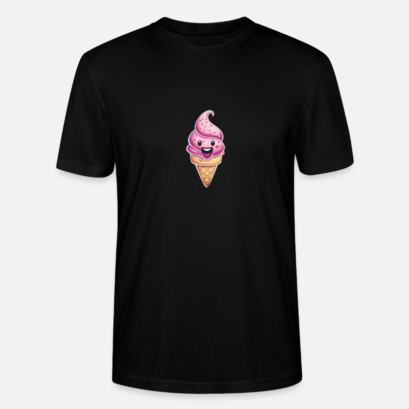 Lächelnde Eiskreation - Stanley/Stella Unisex Bio-T-Shirt CRAFTER - Schwarz
