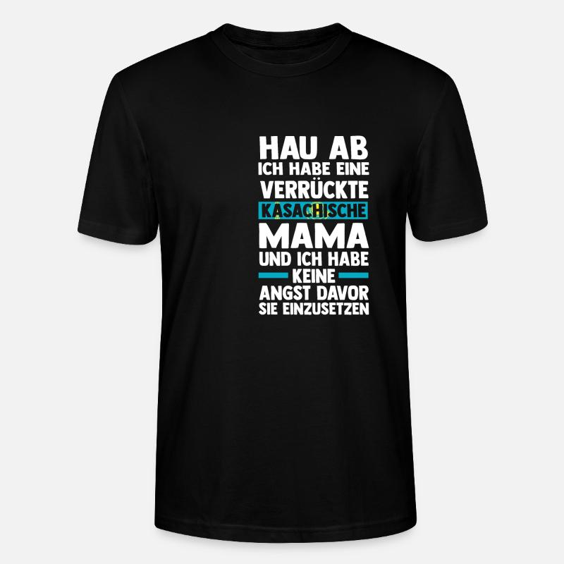 Kasachen Mama Mutter Kasachstan - Stanley/Stella Unisex Bio-T-Shirt CRAFTER - Schwarz