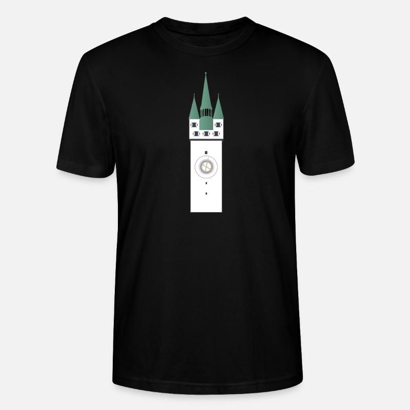 Straubinger Stadtturm - Stanley/Stella Unisex Bio-T-Shirt CRAFTER - Schwarz