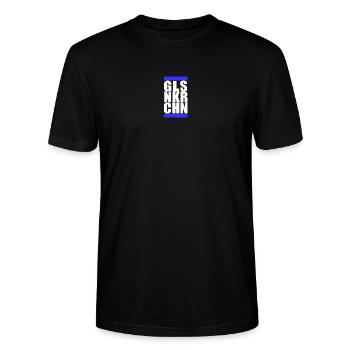 GLSNKRCHN Gelsenkirchen Schalke Blue White - Stanley/Stella CRAFTER Unisex Organic T-Shirt - black - Front - Alina (178cm) & Michal (187cm)