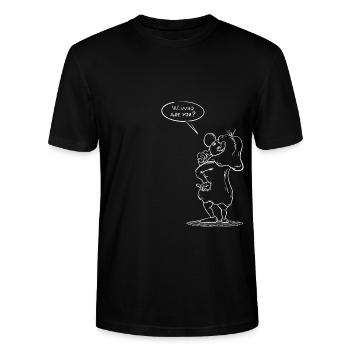 Wer bist du - Wer bist du? - ♀ weiß - Stanley/Stella Unisex Bio-T-Shirt CRAFTER - Schwarz - Vorne - Alina (178cm) & Michal (187cm)