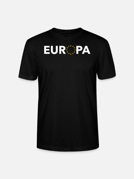 Europa mit Sternen - Stanley/Stella Unisex Bio-T-Shirt CRAFTER - Schwarz
