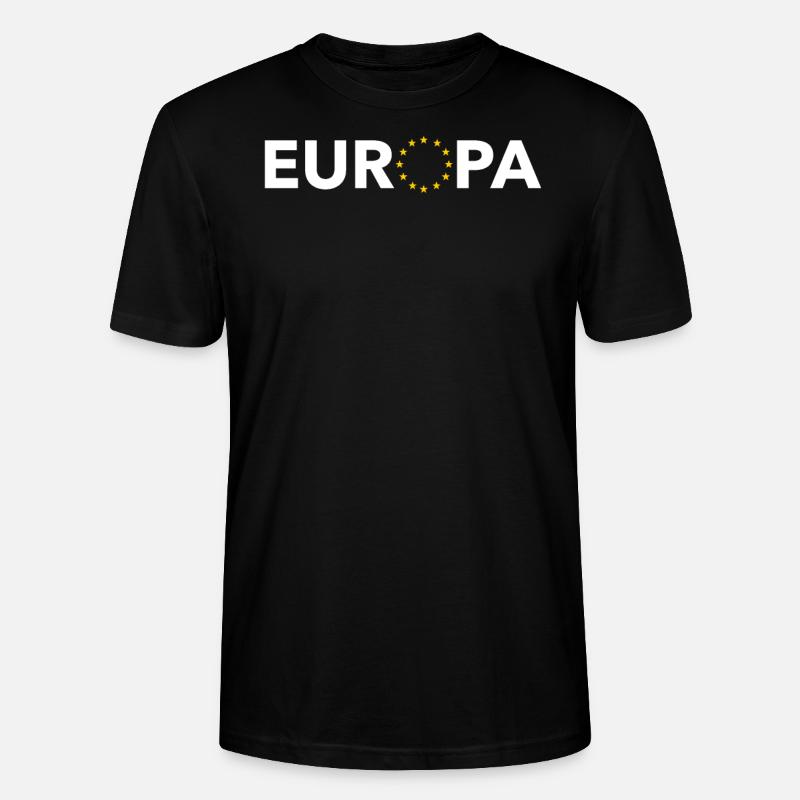 Europa mit Sternen - Stanley/Stella Unisex Bio-T-Shirt CRAFTER - Schwarz