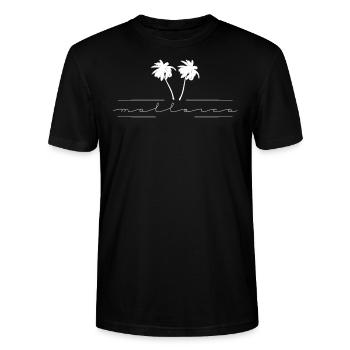 Mallorca - Stanley/Stella Unisex Bio-T-Shirt CRAFTER - Schwarz - Vorne - Alina (178cm) & Michal (187cm)