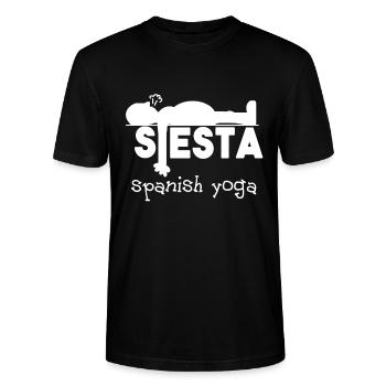 Siesta Spanisch Yoga Joga - Stanley/Stella Unisex Bio-T-Shirt CRAFTER - Schwarz - Vorne - Alina (178cm) & Michal (187cm)