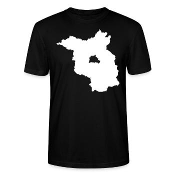 Brandenburg - Stanley/Stella Unisex Bio-T-Shirt CRAFTER - Schwarz - Vorne - Alina (178cm) & Michal (187cm)