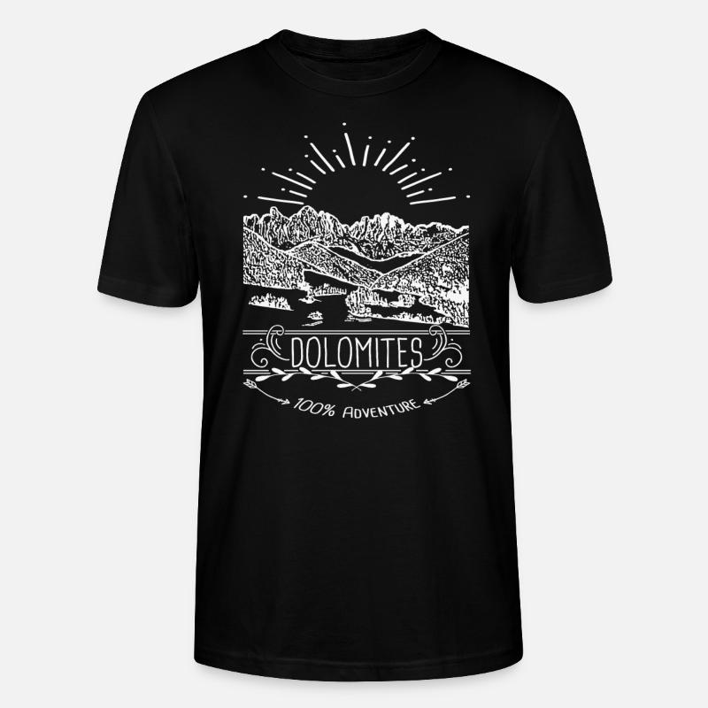 Dolomiten Alpen Südtirol - Stanley/Stella Unisex Bio-T-Shirt CRAFTER - Schwarz