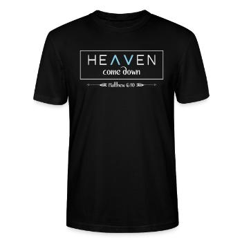Christliche Geschenk Bibel Design Heaven come down - Stanley/Stella Unisex Bio-T-Shirt CRAFTER - Schwarz - Vorne - Alina (178cm) & Michal (187cm)