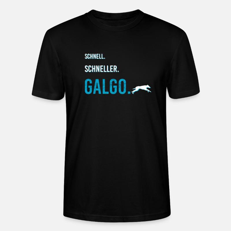 Galgo Windhund Greyhound Halter Geschenkidee - Stanley/Stella Unisex Bio-T-Shirt CRAFTER - Schwarz