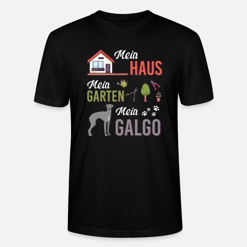 Galgo Garten Hobbygärtner Eigenheim Geschenkidee - Stanley/Stella Unisex Bio-T-Shirt CRAFTER - Schwarz
