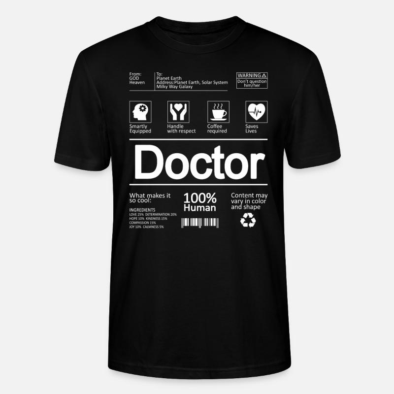 Arzt Doktor Geschenk - Stanley/Stella Unisex Bio-T-Shirt CRAFTER - Schwarz