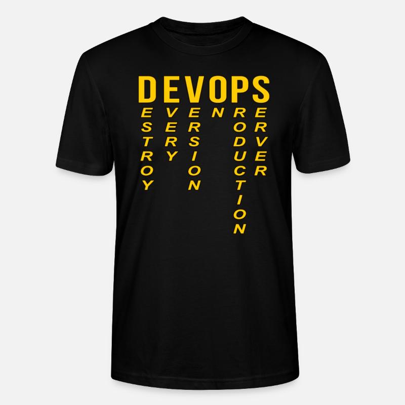 Devops Definition of Technical Computer - Stanley/Stella CRAFTER Unisex Organic T-Shirt - black