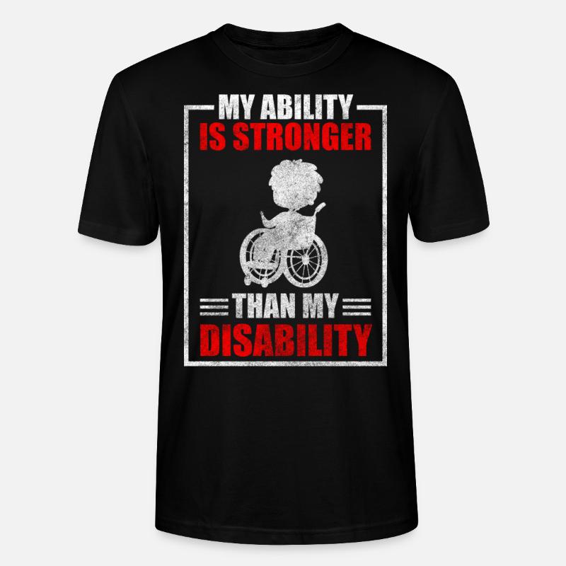 Behinderung Rolli Fahrer Sarkasmus - Stanley/Stella Unisex Bio-T-Shirt CRAFTER - Schwarz