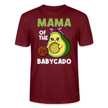 Mom of Babycado Guacamole Avocado Lover - Stanley/Stella CRAFTER Unisex Organic T-Shirt - burgundy - Front - Alina (178cm) & Michal (187cm)