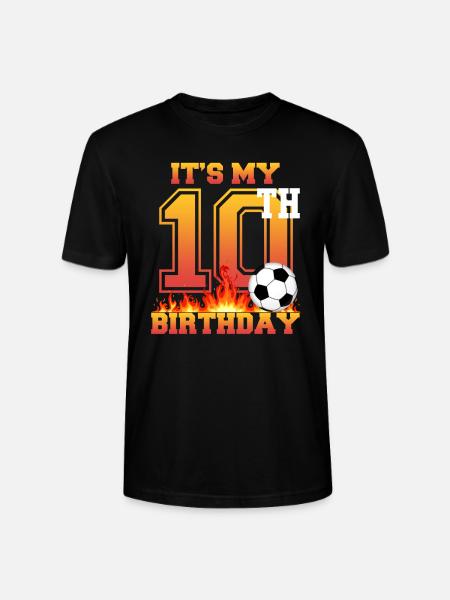Football player-10. - Stanley/Stella CRAFTER Unisex Organic T-Shirt - black