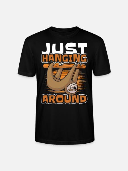 Sloth hang hang out - Stanley/Stella CRAFTER Unisex Organic T-Shirt - black