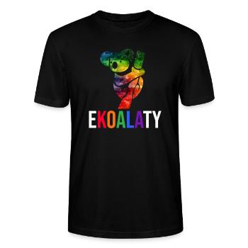 Ekoalaty Homosexuell Lesbisch Lgbtq Stolz Monat - Stanley/Stella Unisex Bio-T-Shirt CRAFTER - Schwarz - Vorne - Alina (178cm) & Michal (187cm)