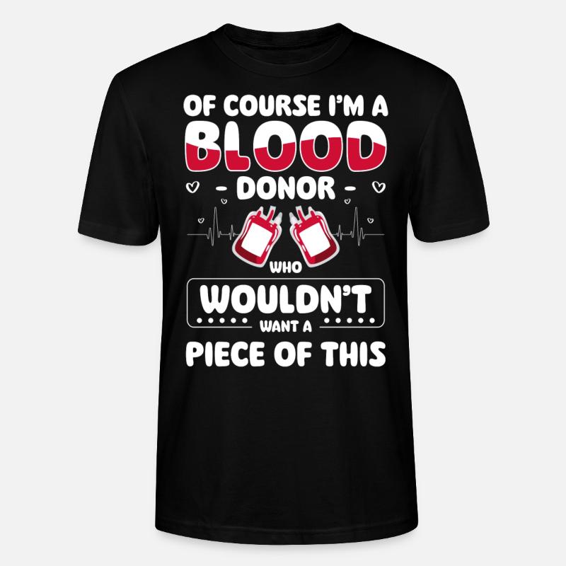 Bénévolat « Don de sang ensemble » - T-shirt bio CRAFTER Stanley Stella Unisexe - noir