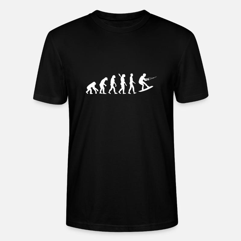 Wakeboard - evolution of man - Stanley/Stella CRAFTER Unisex Organic T-Shirt - black