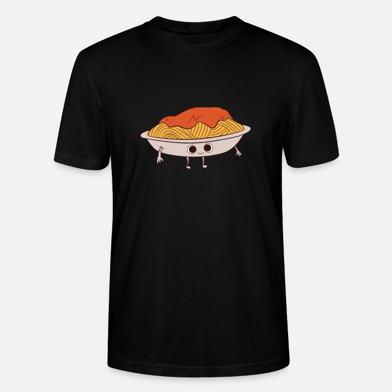 Pasta - Teller mit Spaghetti Bolognese - Stanley/Stella Unisex Bio-T-Shirt CRAFTER - Schwarz