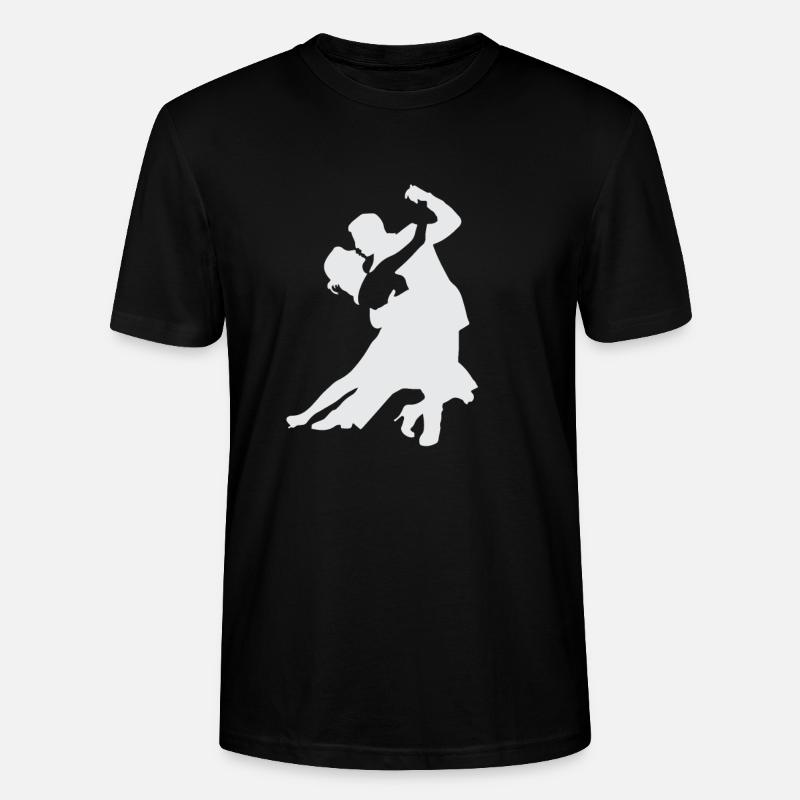 Salsa - silhouette d'un couple dansant - T-shirt bio CRAFTER Stanley Stella Unisexe - noir