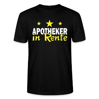 Tshirt cadeau pharmacien retraite retraite - T-shirt bio CRAFTER Stanley Stella Unisexe - noir - Devant - Alina (178cm) & Michal (187cm)