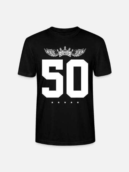 50 number crown - Stanley/Stella CRAFTER Unisex Organic T-Shirt - black