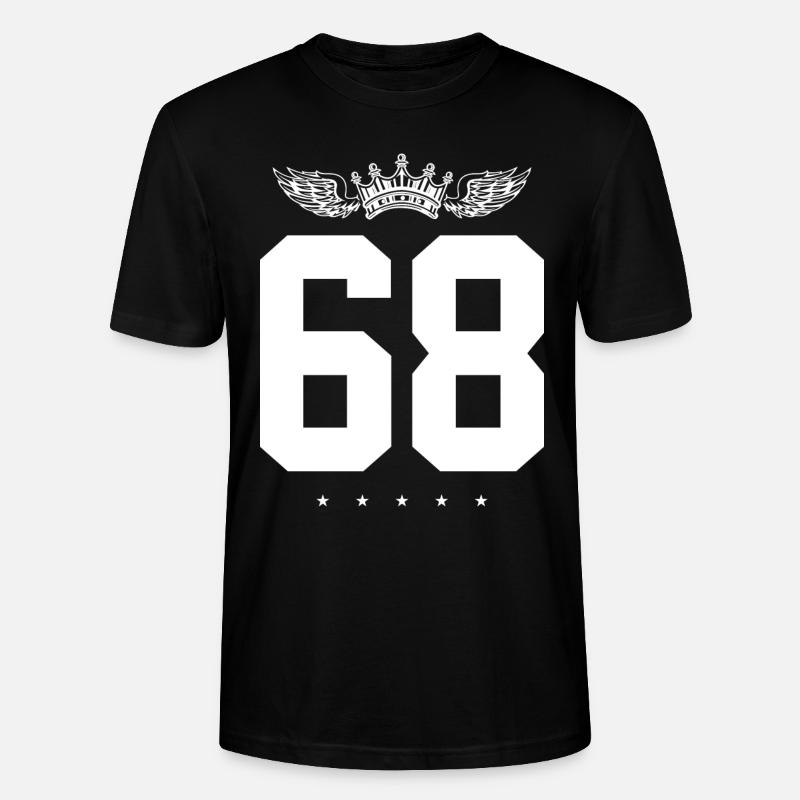 68 Couronne numérique - T-shirt bio CRAFTER Stanley Stella Unisexe - noir