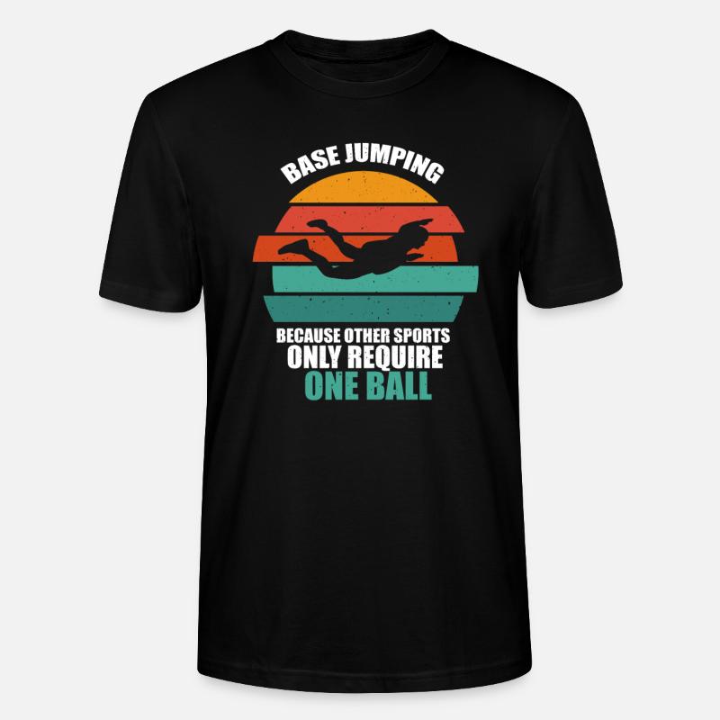 Base Jumping - Stanley/Stella Unisex Bio-T-Shirt CRAFTER - Schwarz