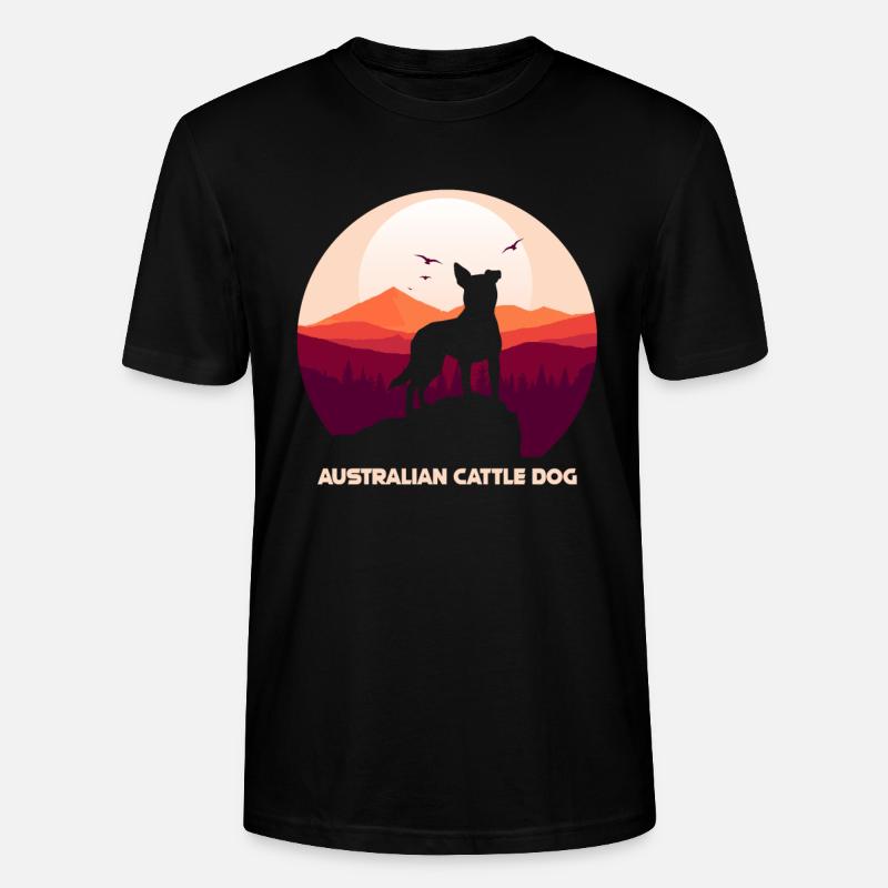 Bouvier australien - T-shirt bio CRAFTER Stanley Stella Unisexe - noir