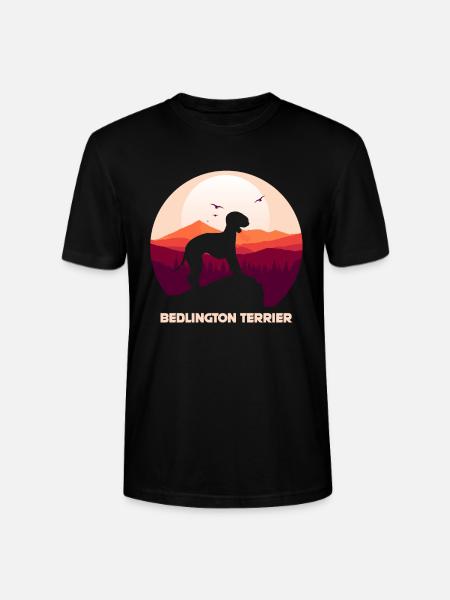 Bedlington Terrier - Stanley/Stella CRAFTER Unisex Organic T-Shirt - black