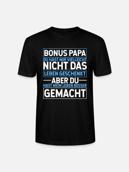 Bonus Papa - Stanley/Stella Unisex Bio-T-Shirt CRAFTER - Schwarz