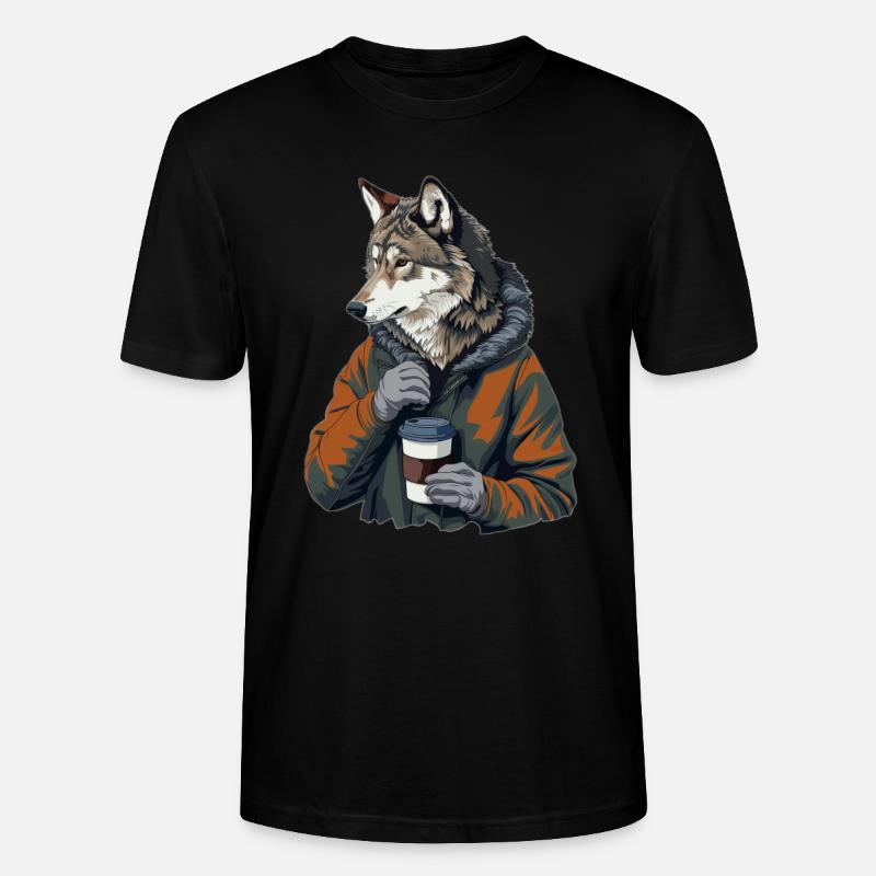 Wolf - Stanley/Stella Unisex Bio-T-Shirt CRAFTER - Schwarz
