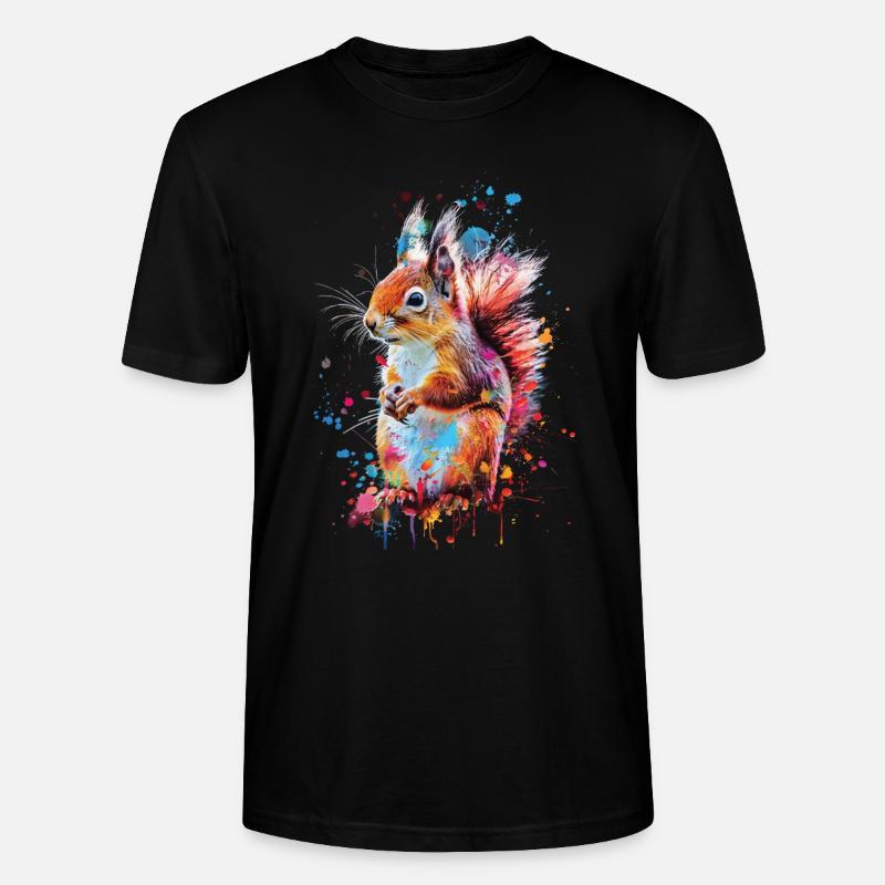Eichhörnchen - Stanley/Stella Unisex Bio-T-Shirt CRAFTER - Schwarz