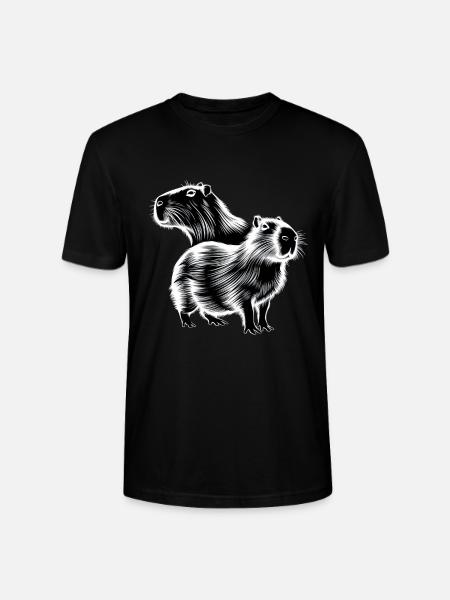 Capybara - Stanley/Stella CRAFTER Unisex Organic T-Shirt - black