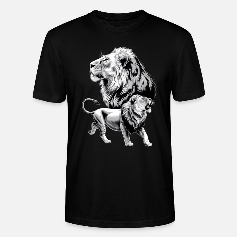 Lion - T-shirt bio CRAFTER Stanley Stella Unisexe - noir