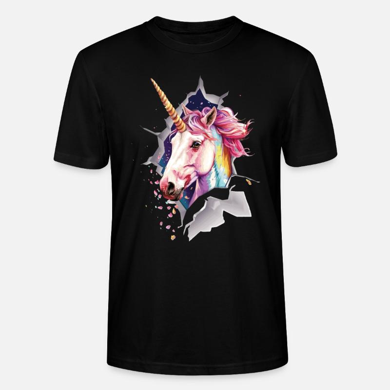 Einhorn - Stanley/Stella Unisex Bio-T-Shirt CRAFTER - Schwarz