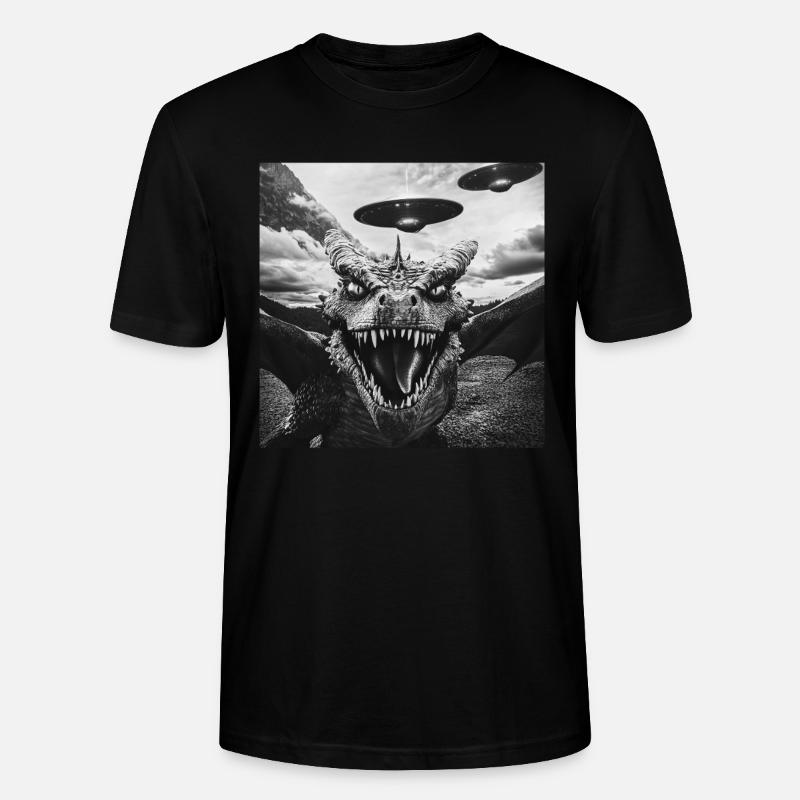 Drachen - Stanley/Stella Unisex Bio-T-Shirt CRAFTER - Schwarz