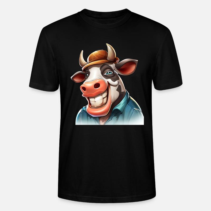Kuh Bauernhof - Stanley/Stella Unisex Bio-T-Shirt CRAFTER - Schwarz