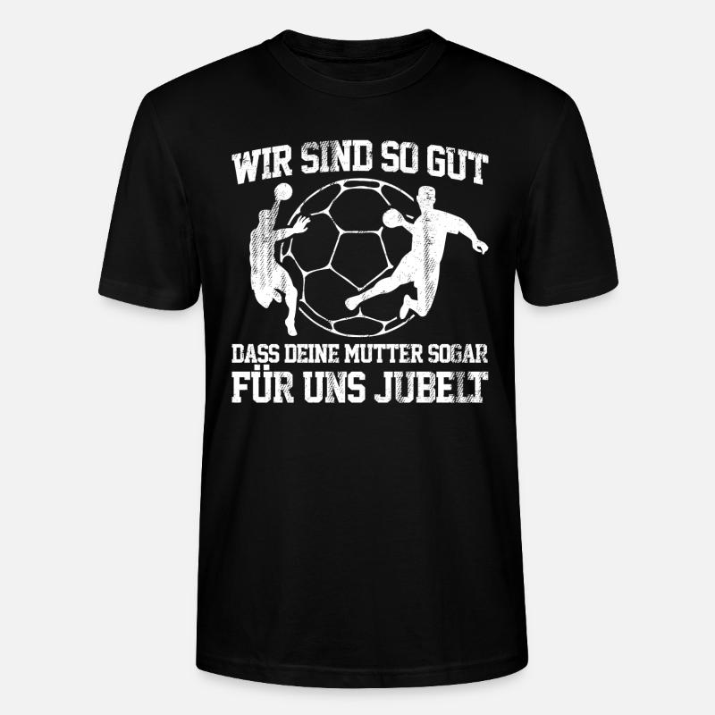 Handball - Mutter - Stanley/Stella Unisex Bio-T-Shirt CRAFTER - Schwarz