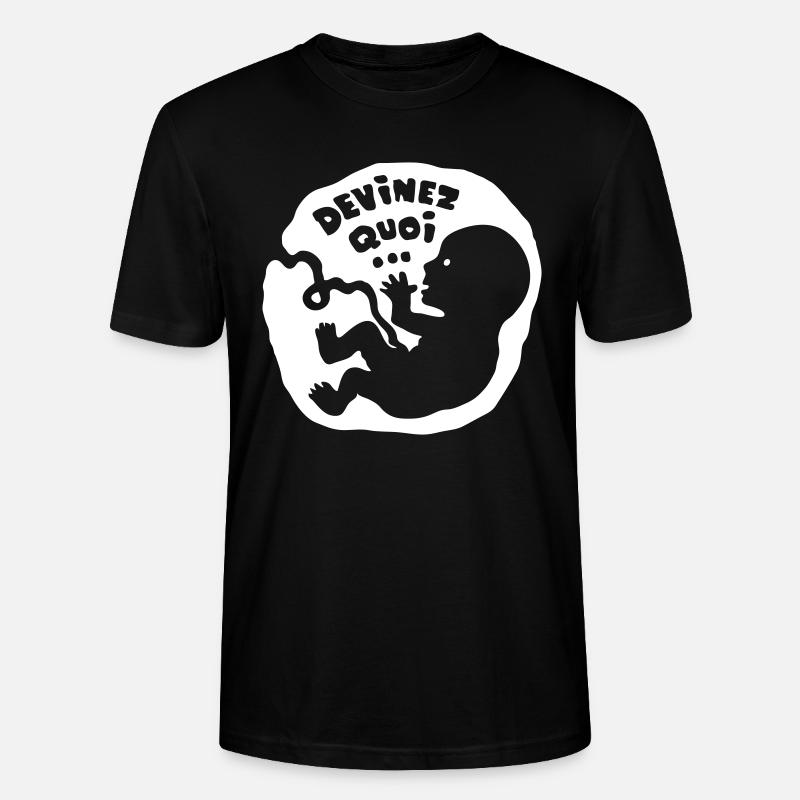 Devinez quoi… (enceinte) - T-shirt bio CRAFTER Stanley Stella Unisexe - noir