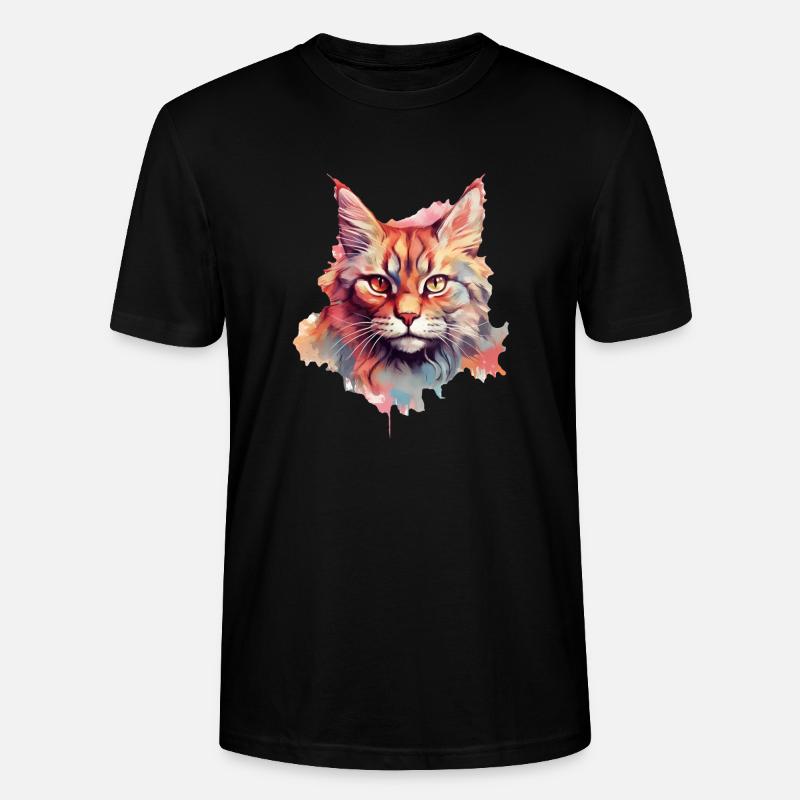 Katze - Stanley/Stella Unisex Bio-T-Shirt CRAFTER - Schwarz